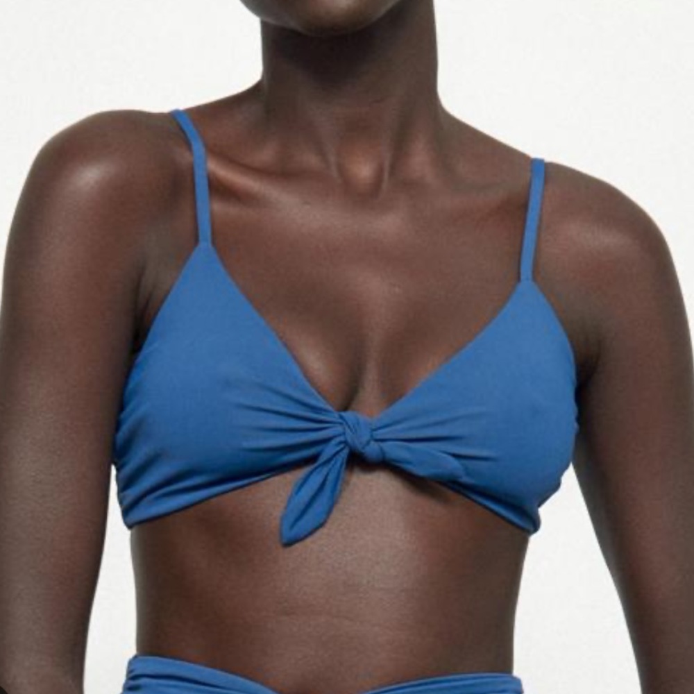 NWT Mara Hoffman Carla Knot Front Bikini Top